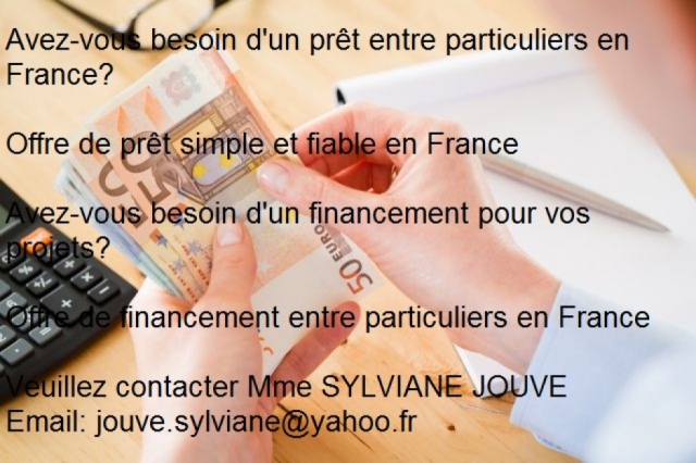 Offre de prêt entre particuliers sérieux et honnête en France acheter vendre